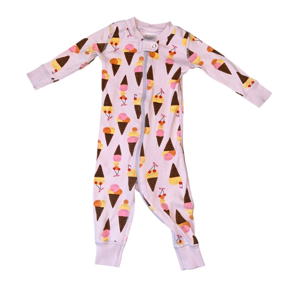 Hannah Anderson Ice Cream Print Organic Cotton Kids One Piece 6-12m Onesie